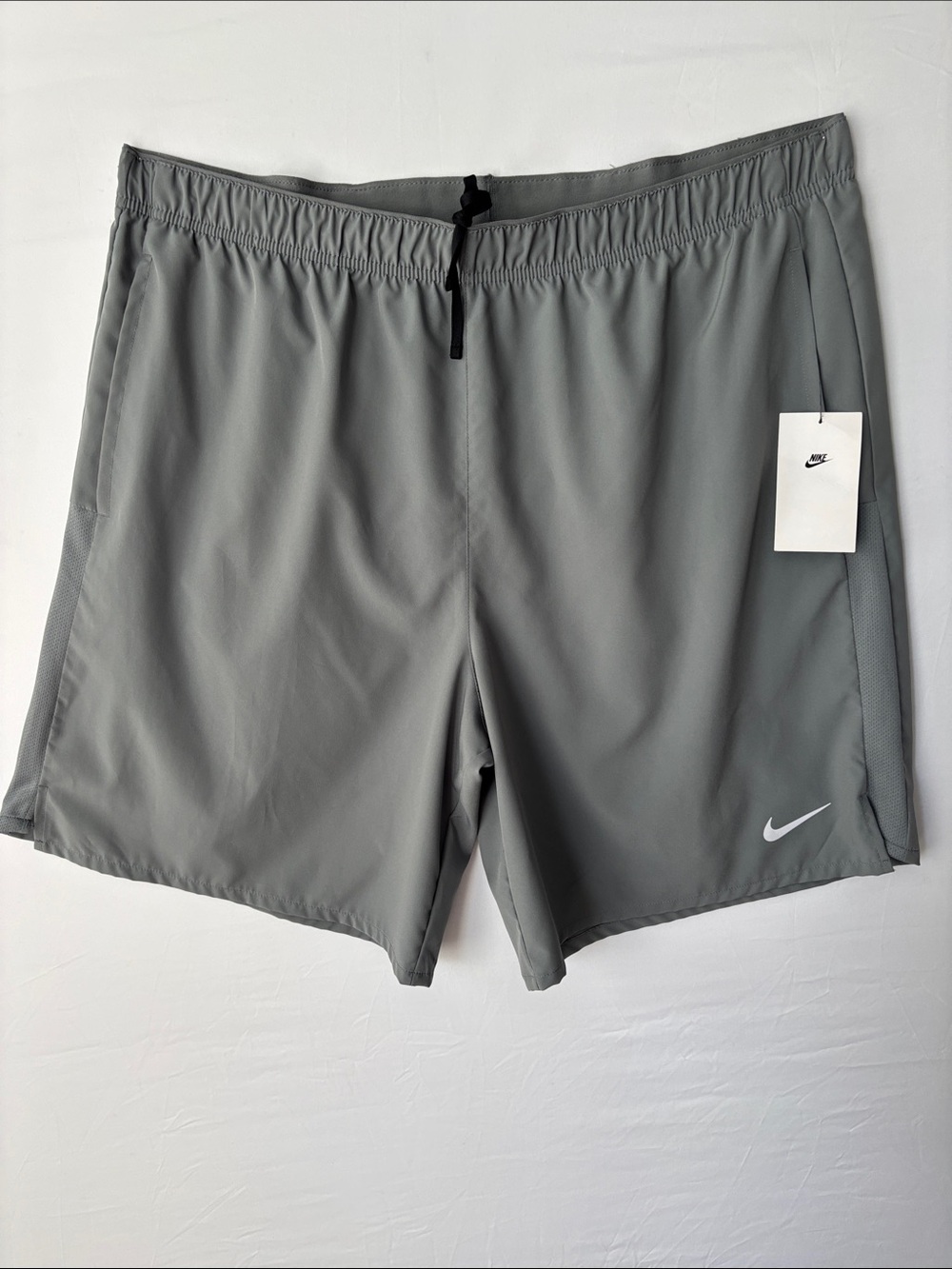 Nike Men's Athletic Shorts in Gray with White Swoosh